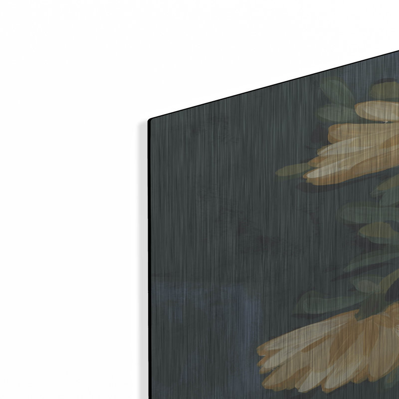 Art mural en métal luxueux «Naive Night Bouquet 2» par June Erica Vess, 24 po x 36 po, H 36 po x l 24 po