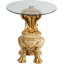 Glass Top Figurine End Table