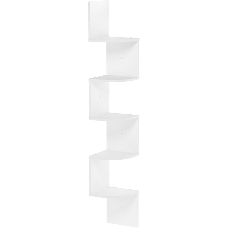 Tablette d'angle flottante radiale murale 5 niveaux
