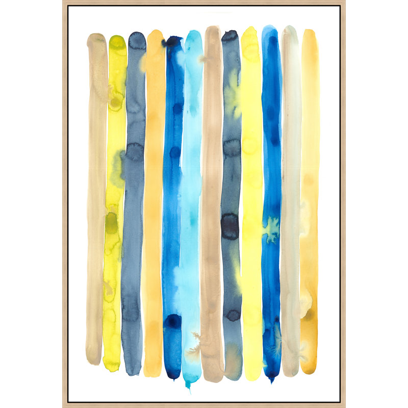 Blue Sticks II Painting by Elena Carlie, 45.75" H x 31.75" W, Image Brush Gel