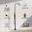 Douche extérieure autoportante à hauteur réglable de 86 po en acier inoxydable avec douche à main-98782339-133756079