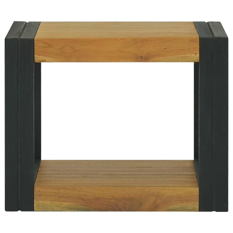 Armoire de rangement murale en bois massif, Brun / noir