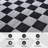 Checkered Black/Ivory Easy-Care Jute-Style Indoor/Outdoor Flat Woven Area Rug-1506320501-1506320490