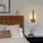 1-Light Dimmable Wall Sconce in Knurling Brass
