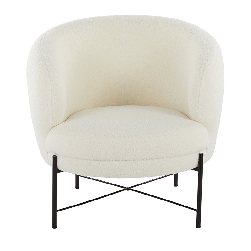 Chaise d'appoint contemporaine Breylee, chaise de chambre à coucher, fauteuil avec structure en métal