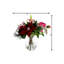 Jeweled Poinsettia Flower Vase - 18.5 Inches