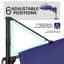 128" X 104" Rectangular Outdoor Solar Led Cantilever Patio Umbrella without Weighted Base-94525215
