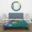 Color Butterflies On A Green - Ensemble de housse de couette moderne - Polyester microfibre-66388719