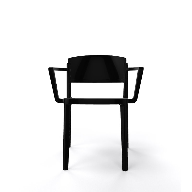 Chaise de patio empilable Sevan, Noir