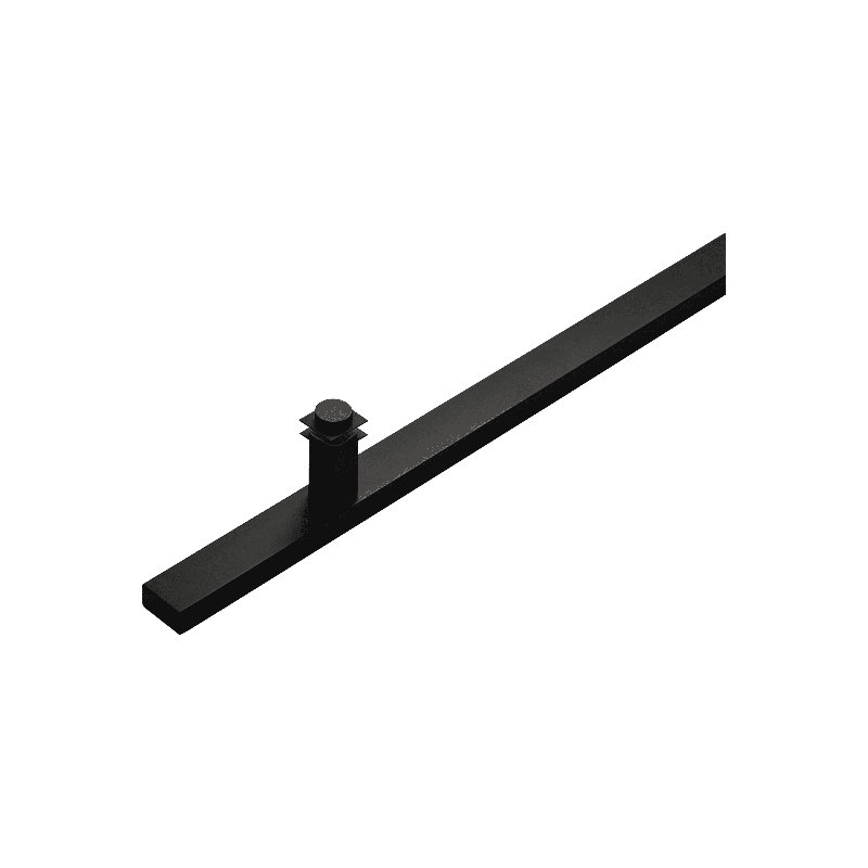 Poignée de porte carrée à un côté en acier inoxydable 304 satiné, H 60 po x l 1,5 po x P 2,5 po, Satin