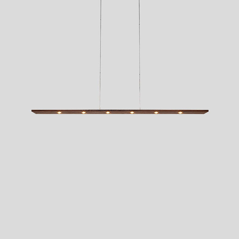 Vix 82" Dimmable LED Pendant, Walnut, 2700K
