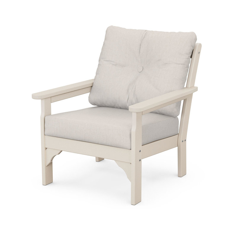 Lakeside Vineyard Deep Seating Chair, Marine Indigo, Sand
