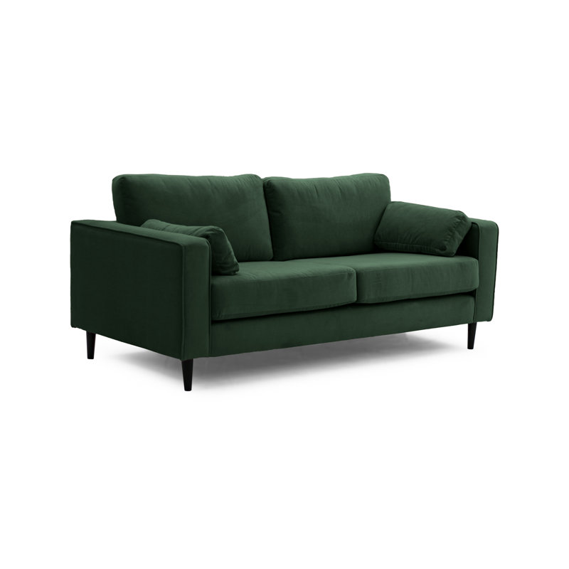 Millerville 3 Seater Velvet Sofa, Dark Green, 93"H x 193"W x 93"D