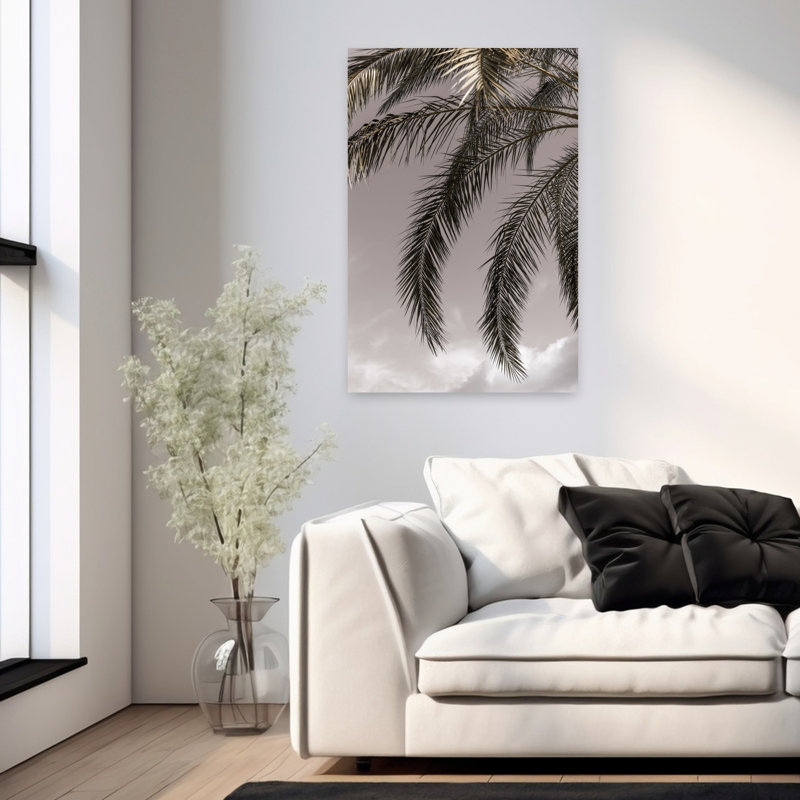 Art contemporain abstrait palmier contemporain, H 36 po x l 24 po