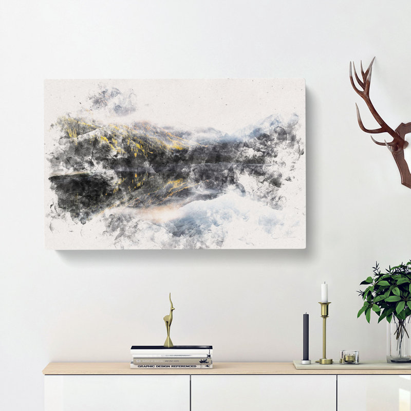 Antholzer See Lake Reflection - Wrapped Canvas, 40cm H x 60cm W x 3cm D