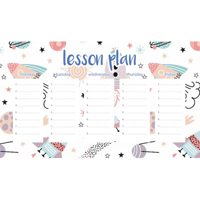Magnetic Lesson Plan Pastel Space