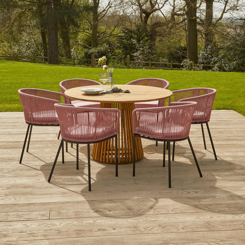 Hopley Rectangular 7 - Piece 6 - Person 120Cm L Outdoor Dining Set