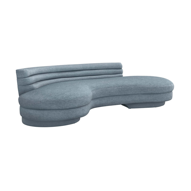 Sutton Upholstered 95'' Sofa, Surf Polyester Twill