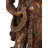 South Indian Temple Wood Apsara Sculpture, 36 in. Height     Khajuraho-Inspired Carved Decor for Foyer & Living Room
