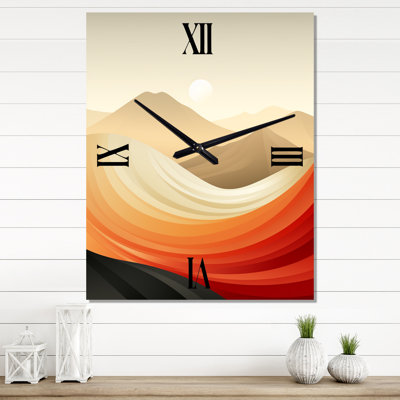 White Red Eternal Sand Dunes - Desert Very Wall Clocks