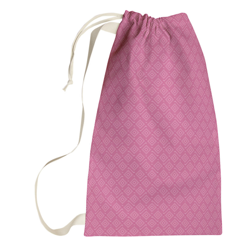 Sac à linge à labyrinthe carré, Petit (H 64 po x l 20 po x P 1,5 po), Rose