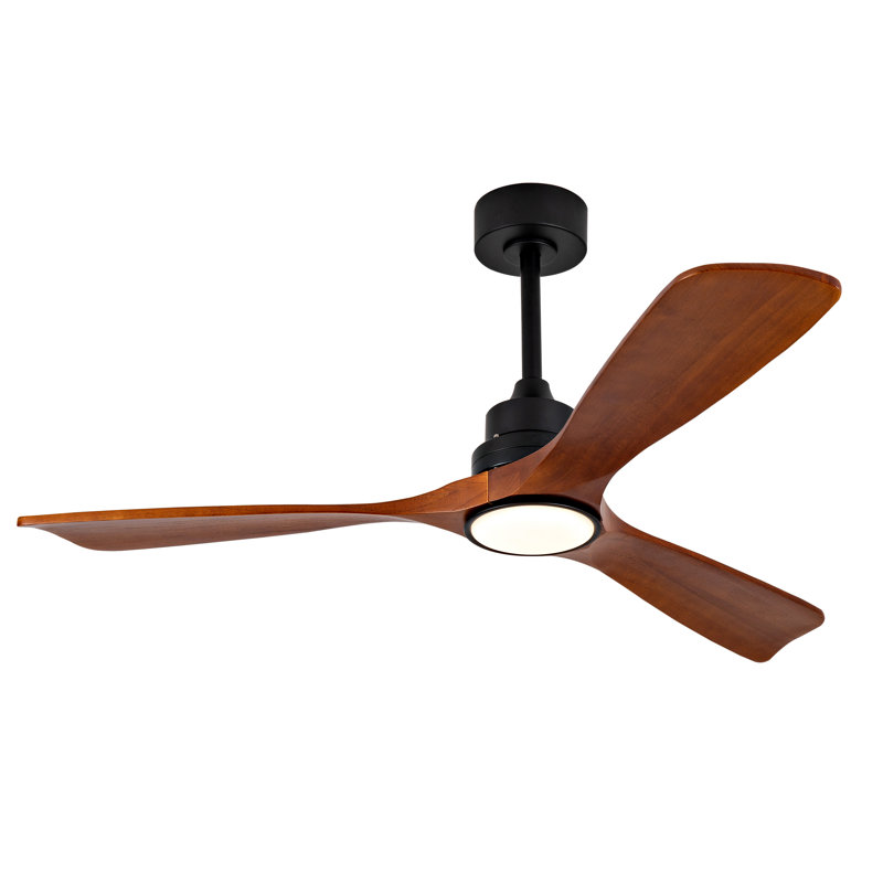 Nouveau ventilateur de plafond en bois de 52 pouces avec lumières et télécommande, 52 pouces de large