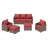 Mecayla 7-Person Wicker Patio Conversation Set with Cushions -1403709769