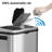 Erik Stainless Steel 16 Gallon Motion Sensor Multi-Compartments Trash & Recycling Bin