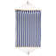 Striped Macrame Quilted Two Person Double Hammock With Pillow - 9' X 55" - Blue And Cream
