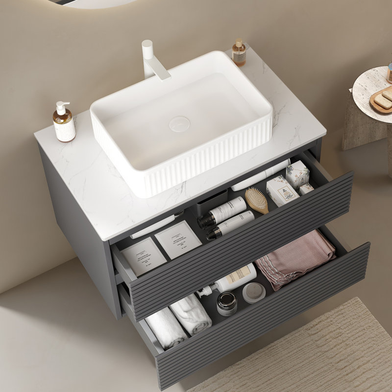 Meuble-lavabo mural 30 po avec lavabo vasque Vedo 