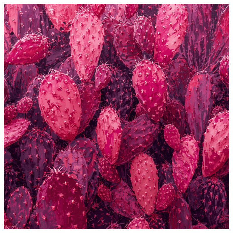 Tapis de bain cactus rose, L 34 po x L 21 po