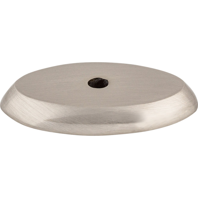 Aspen II Oval  Backplate, 0.19" H x 1.5" W x 0.88" D, Brushed Satin Nickel