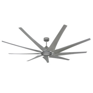 Liberator Wifi 82 po Ventilateur de plafond intérieur / extérieur en nickel brossé et lumière DEL avec télécommande