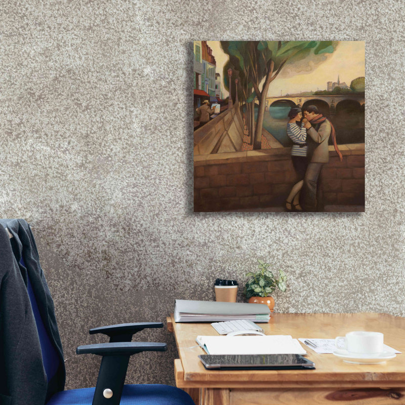 «April in Paris» par Gary Kelley, art mural sur toile, L 26 po x H 26 po