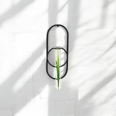 Sephra Metal Loop Glass Wall Planter