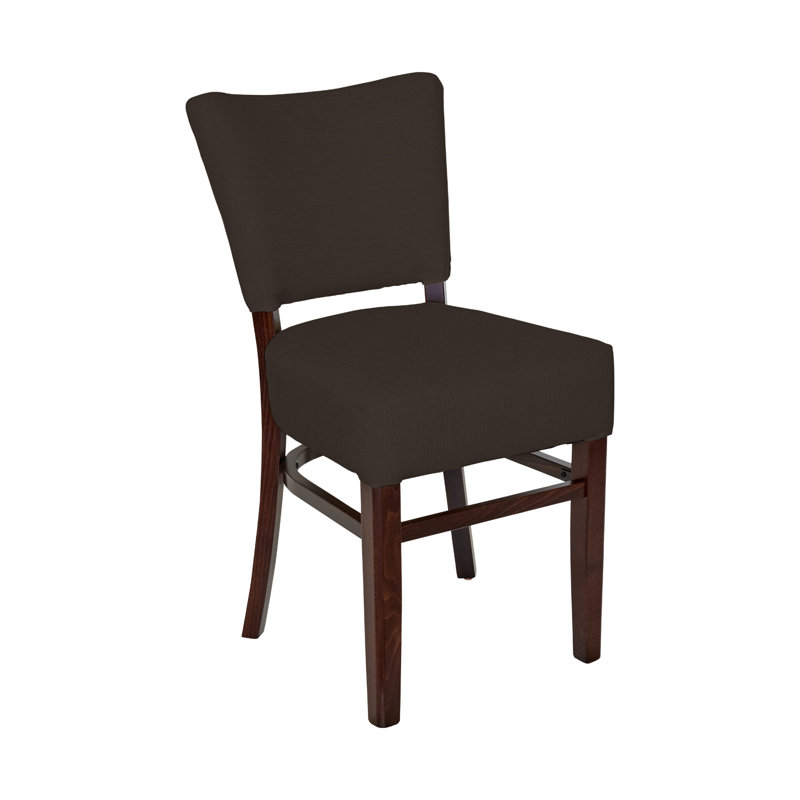 Chaise de restaurant rembourrée Madison, Brun, Bois brun foncé