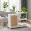 Panier à linge roulant avec tablettes de rangement, chariot à linge pliable amovible sur roulettes, rangement pour salle de bain, chambre à coucher et appartement peu encombrant-129767536