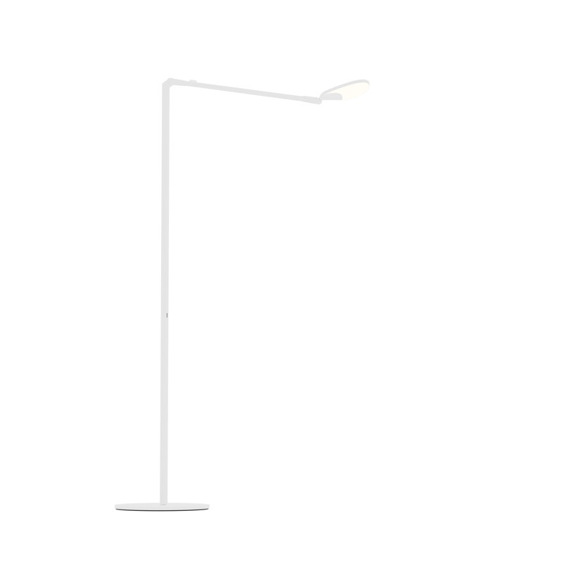 Splitty LED Swing Arm Floor Lamp, Matte White
