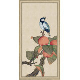 Birds and Fruit Triptych 1' Framed Graphic Art Print on Glass