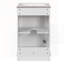 Meuble-lavabo de salle de bain avec lavabo en céramique, ensemble de meuble-lavabo simple autoportant avec porte à fermeture douce, tablette réglable, style moderne, blanc-236389201