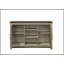 Console en chêne gris de 47 po Nyla, buffet, buffet avec tablettes et portes d'armoire