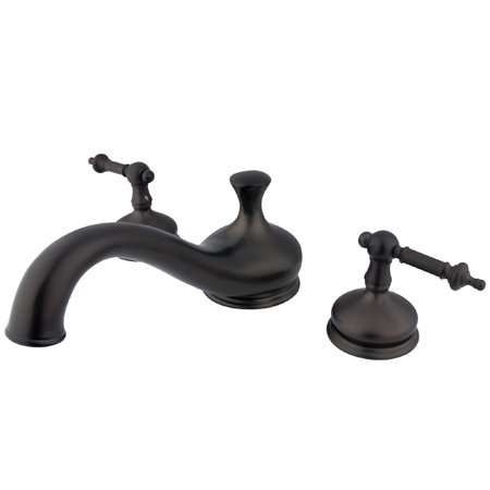 Templeton Double Handle Deck Mounted Roman Tub Faucet, Oil Rubbed Bronze
