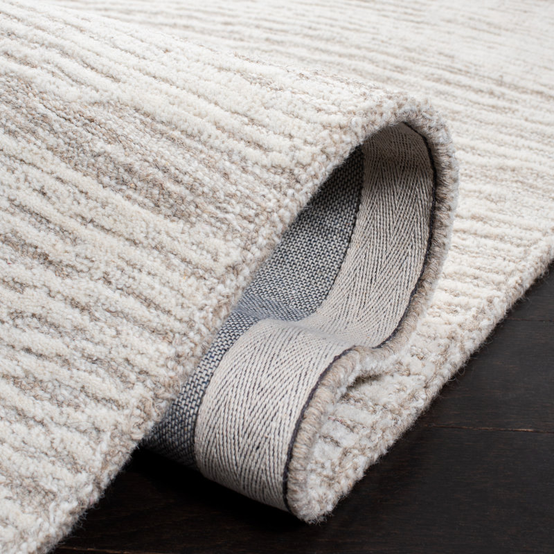 Aldwell Hand Tufted Indian Wool And Cotton With Latex Abstract Rug, Rectangle 8' x 10'