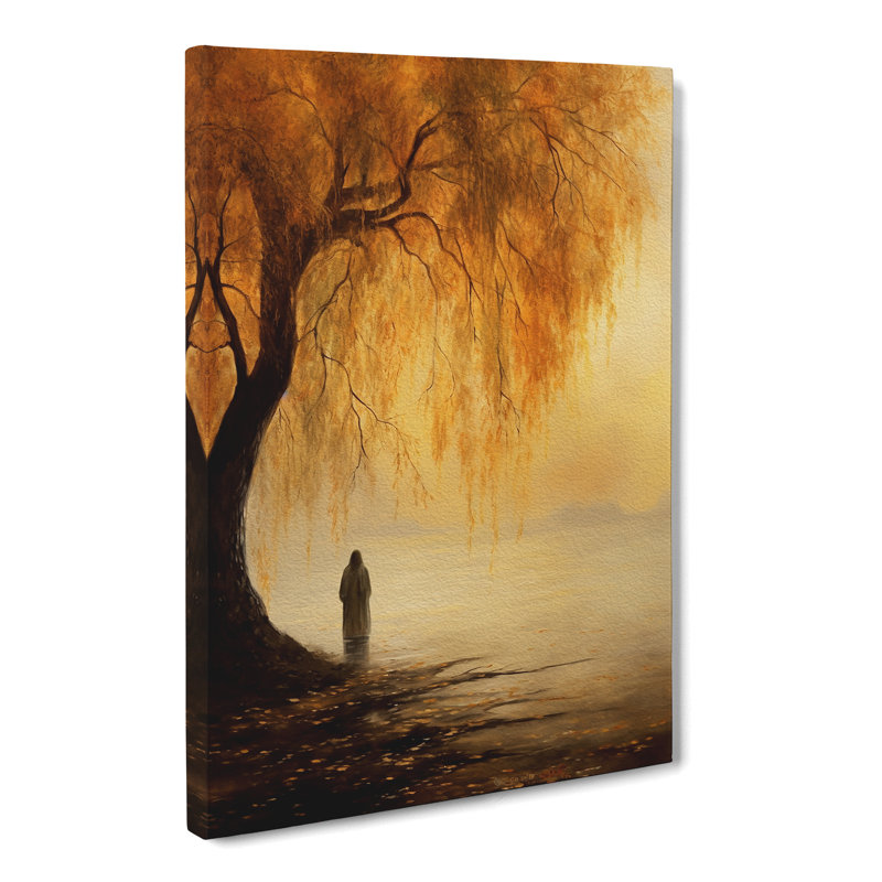Weeping Willow Romanticism - Art Prints - Wrapped Canvas, 60cm H x 40cm W x 3cm D