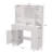 The vanity with LED mirror is equipped with a hair dryer rack, and the vanity in the bedroom and dressing room is equipped with a dressing pad-659267253