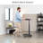 Vivo 36" Electric Mobile Height Adjustable Two Platform Standing Desk, DESK-V111VT