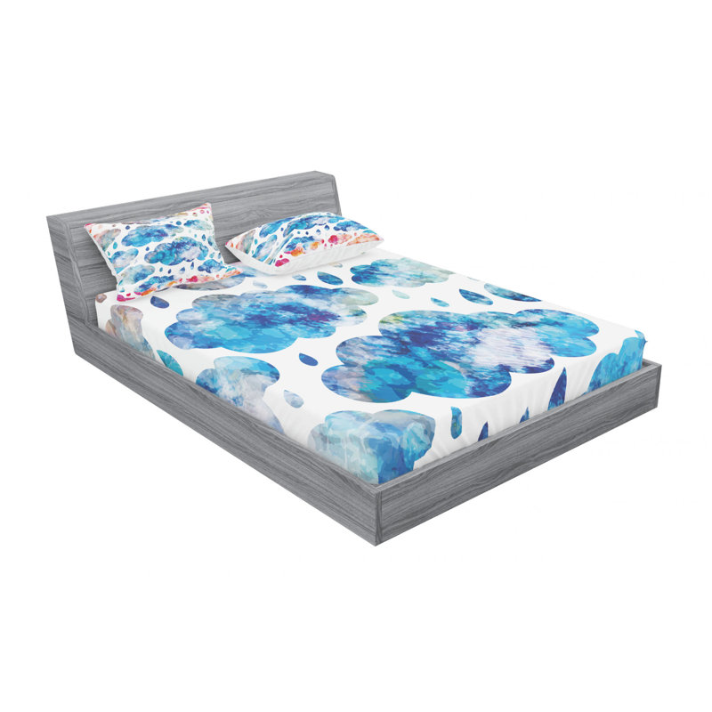 Microfiber Sheet Set, Queen Sheet Set with Fitted Sheet