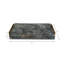Plateau décoratif en métal et pierre pour entrée - Centre de table avec poignées - 38 cm, gris et or