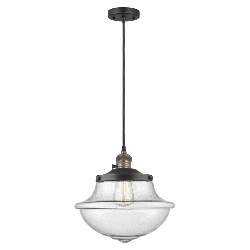 Franklin Restoration - Grourke - Mini-luminaire suspendu à 1 lumière - Interrupteur marche / arrêt - Ampoule non incluse