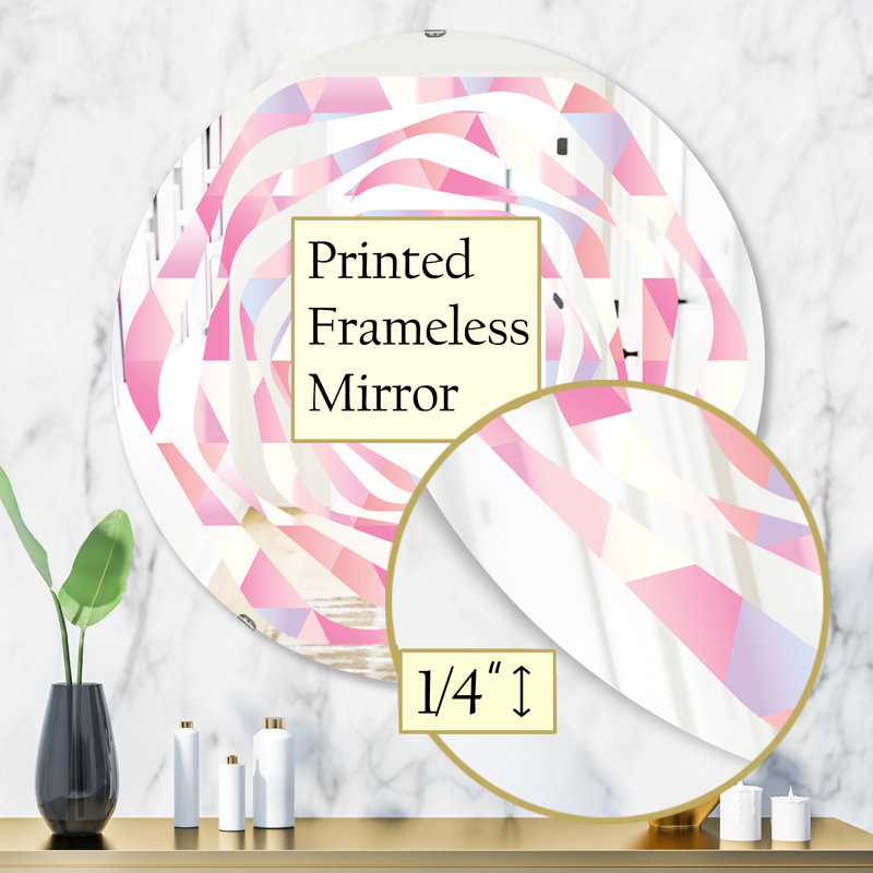 Miroir mural Diamond VI Whirl, H 31,5 po x l po